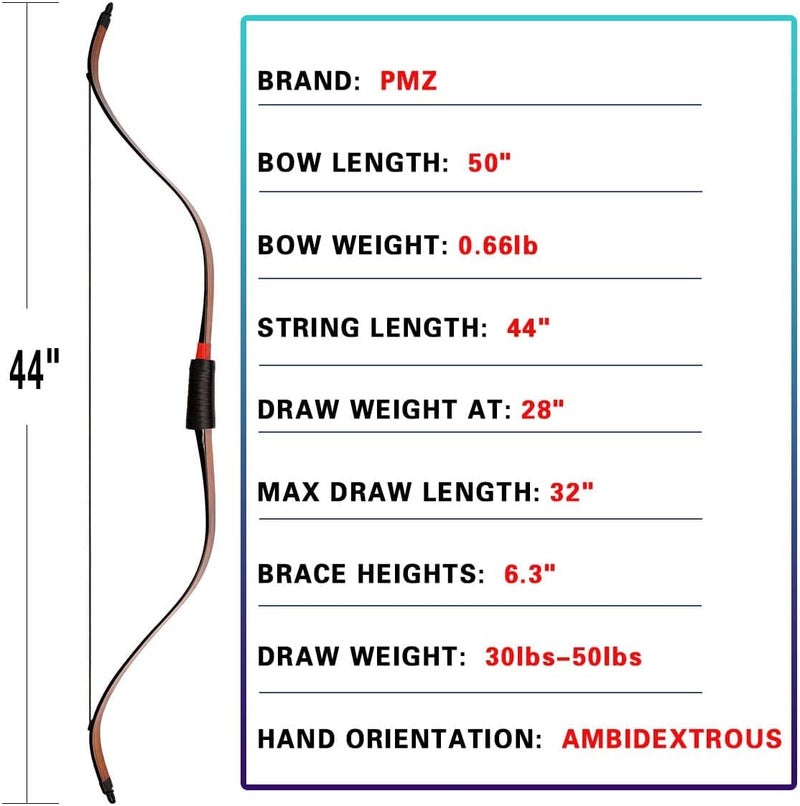 PMZ Archery Recurve Korean Bow High-Performance Horseback Hunting Right Left Hand Traditional Bow for Beginner Adults Teenagers - Image 2